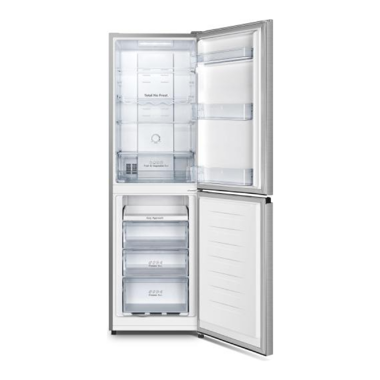 Hisense Freestanding Fridge Freezer | Stainless Steel - FR/FREEZER MED COMBI 0 - 299L - Beattys of Loughrea