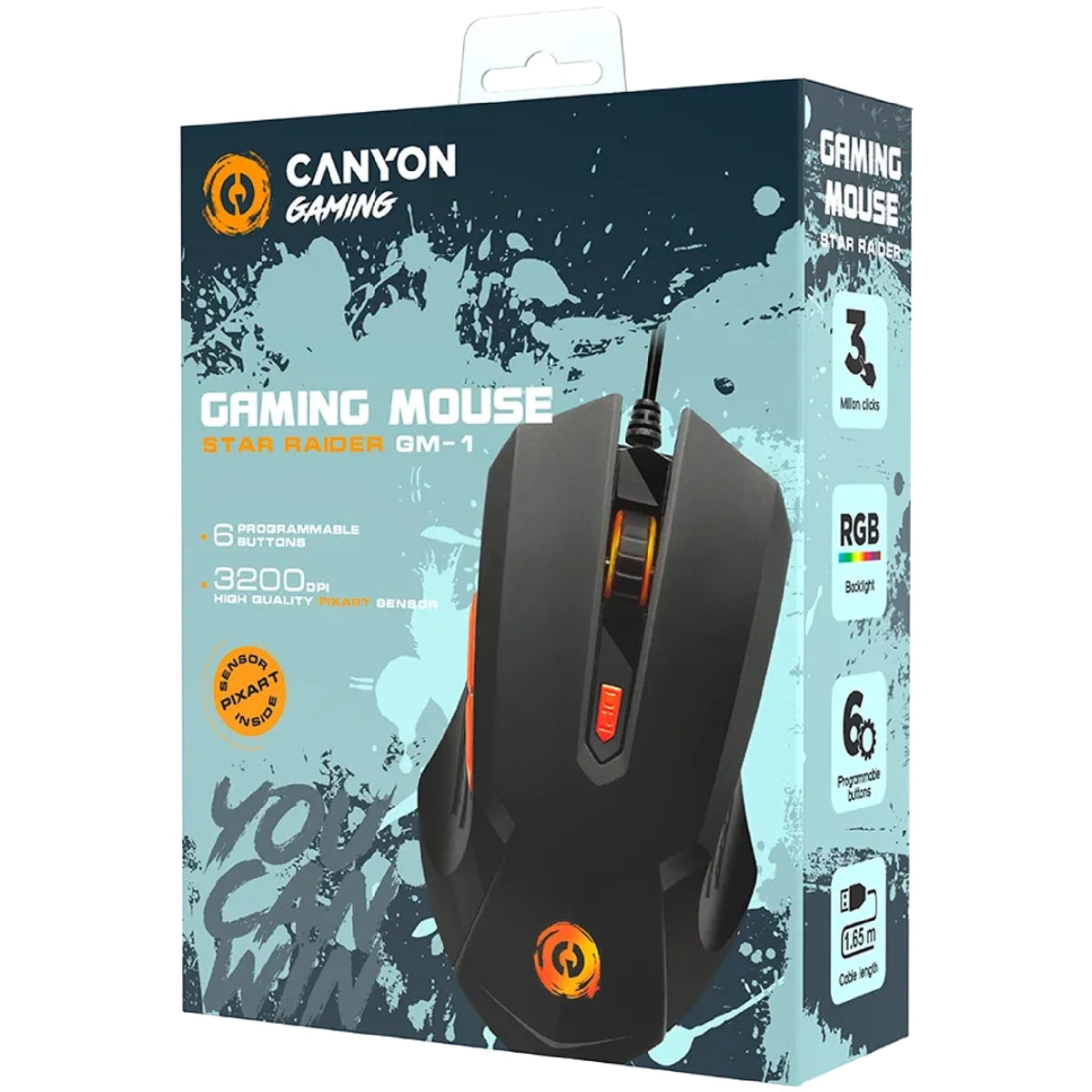 Canyon Star Raider GM-1 RGB Wired Gaming Mouse CND-SGM01RGB