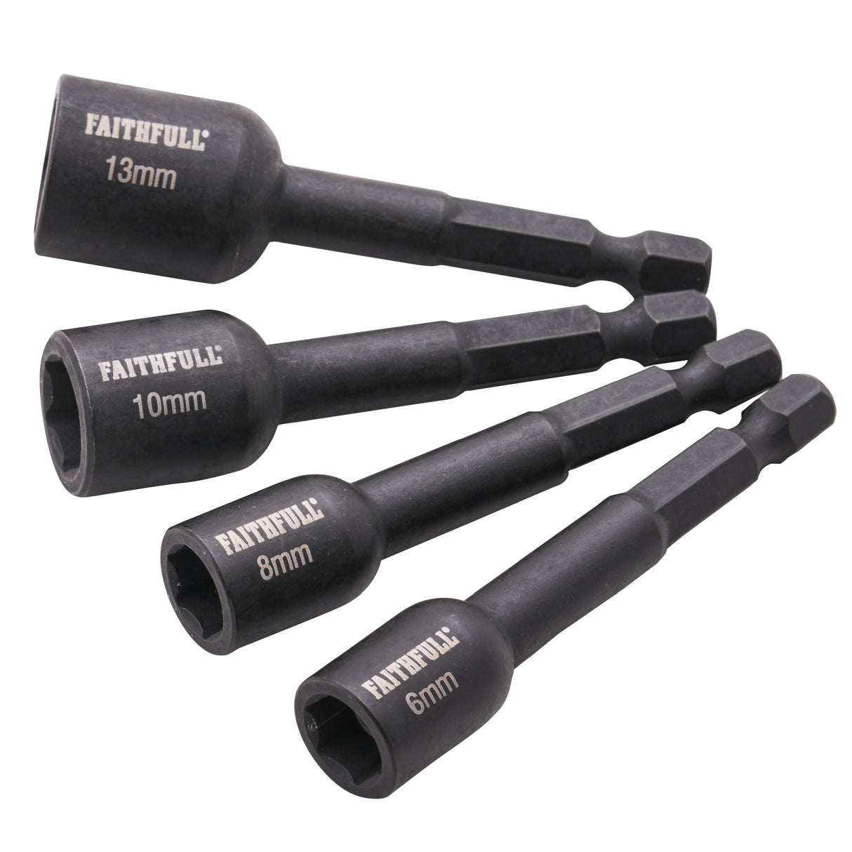 Faithfull 4 Piece Impact Nut Driver Set - TOOL SETS/ SOCKET SETS - Beattys of Loughrea