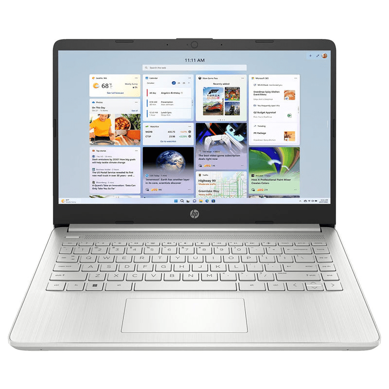HP Intel Core i3 14" 4GB/128GB Laptop - Natural Silver | 14s - dq5013na - LAPTOP/ NETBOOK - Beattys of Loughrea