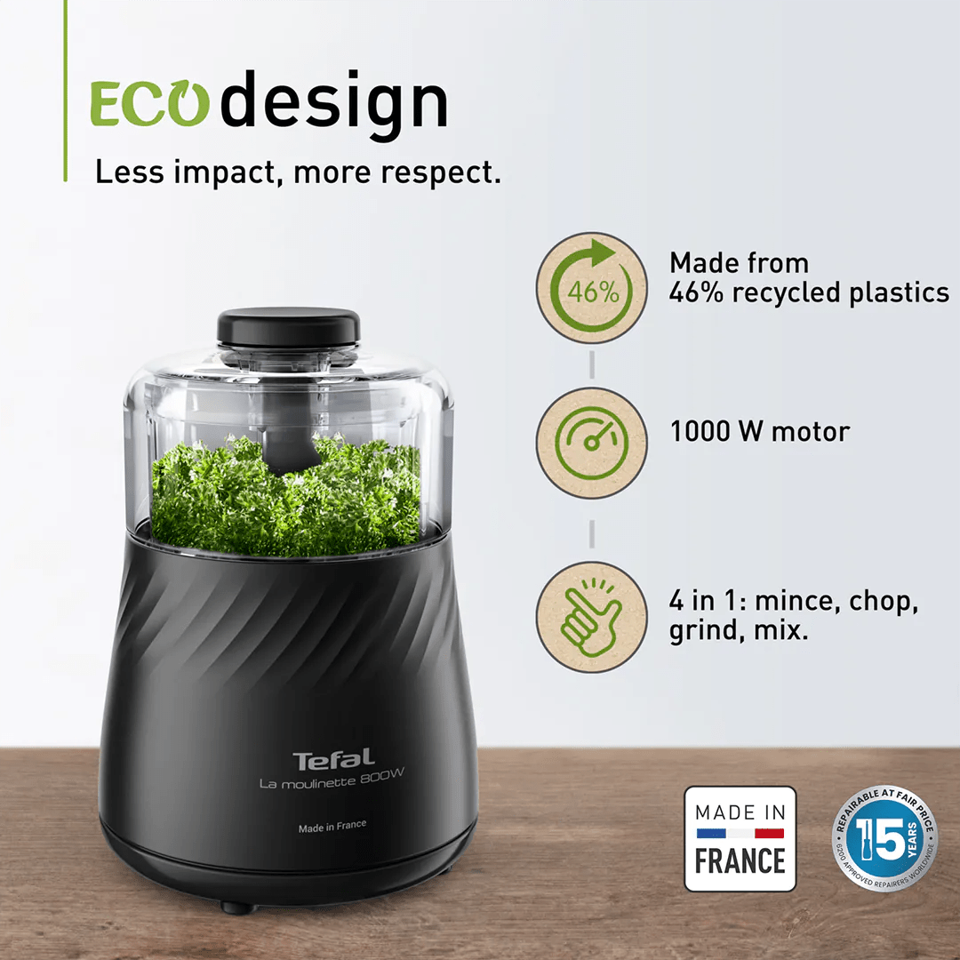 Tefal Eco Respect Moulinette MB710840 – 4 - in - 1 Chopper, Mixer, Grinder & Blender - HAND BLENDERS CHOPPERS - Beattys of Loughrea