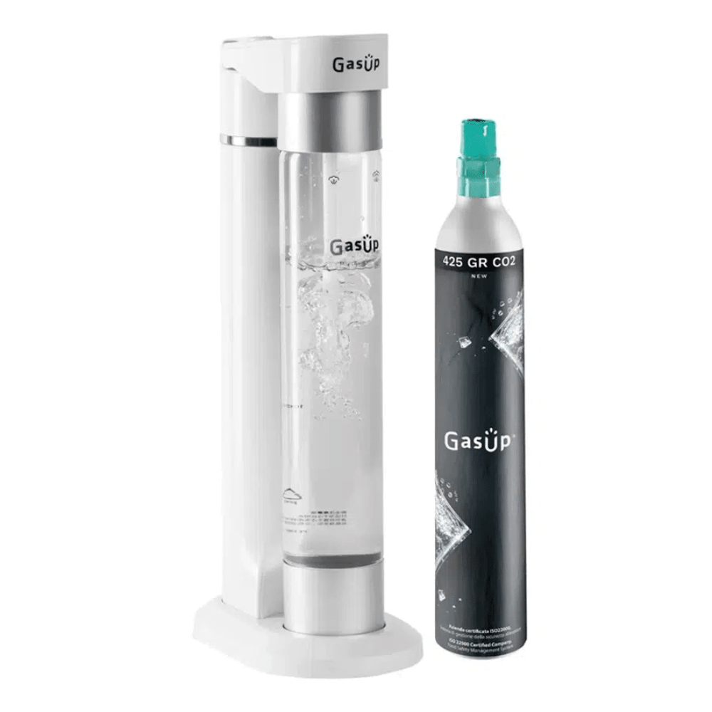 Gasup Quokka Soda Maker with Cylinder Screw-in White | 4106001 - WATER CARBONATORS, SODA STREAM - Beattys of Loughrea
