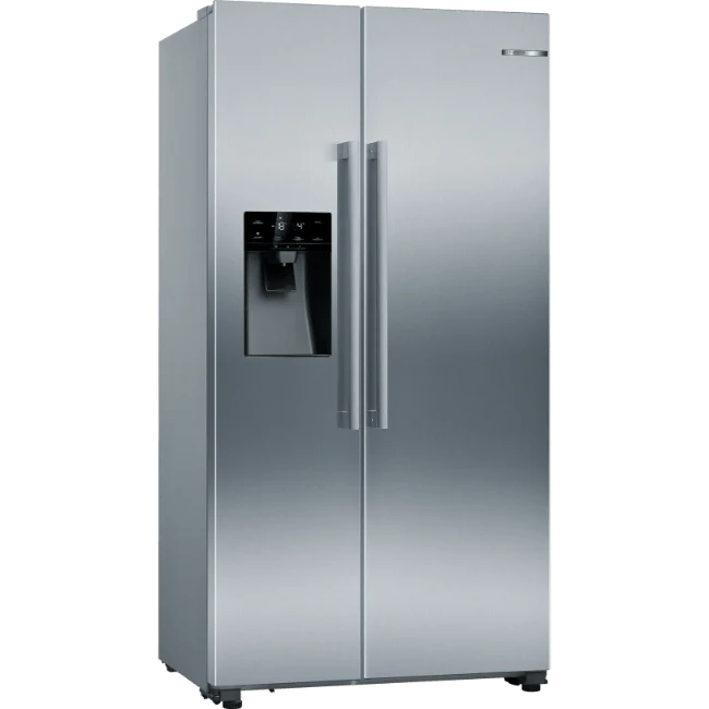 Bosch KAD93AIERG American‑style fridge freezer, brushed steel, 371L - FR/FREEZER MED COMBI 0 - 299L - Beattys of Loughrea