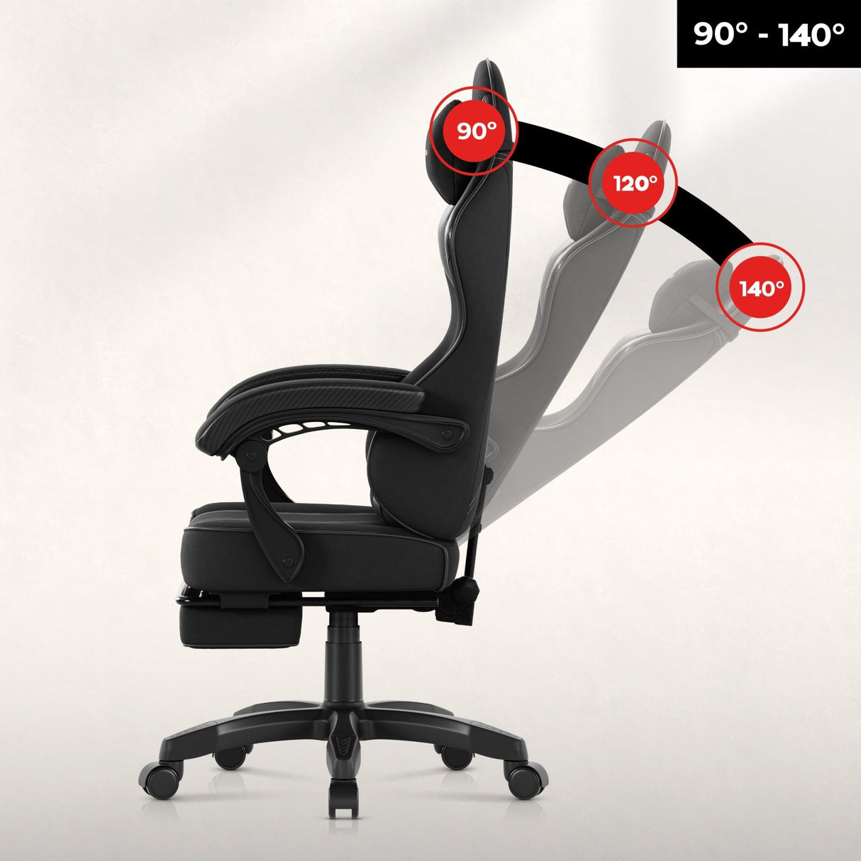 Huzaro Force 3.7 Carbon Black Gaming Chair - GAMING & LAPTOP CHAIR / DESK - Beattys of Loughrea