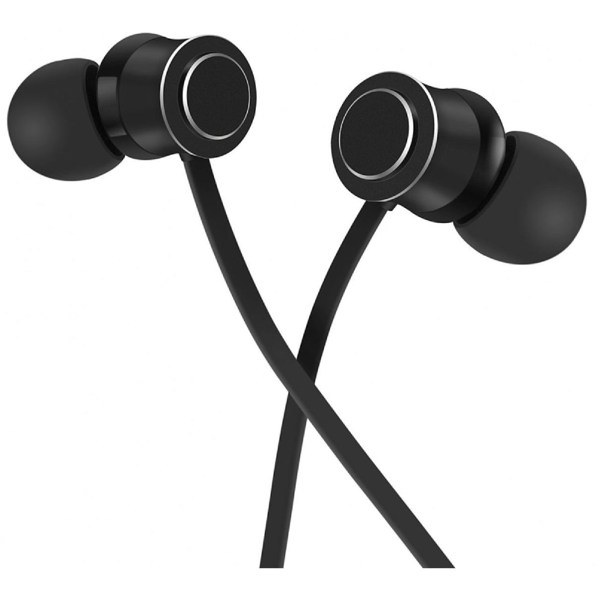 Groov-e Metal Buds Black Bluetooth Earphones with Remote & Mic (GV-BT1200-BK)