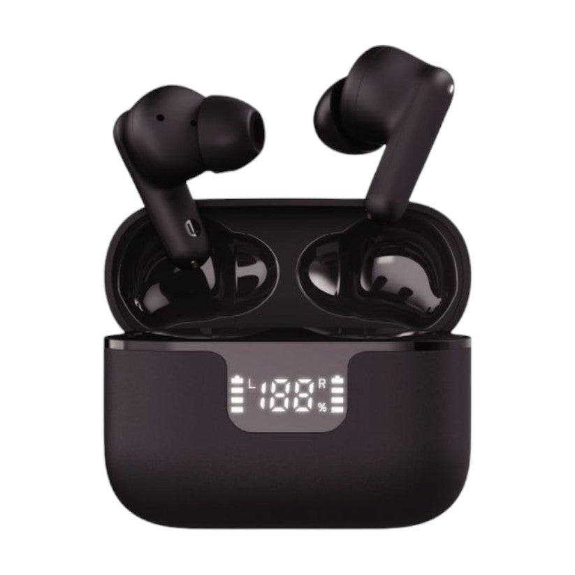 Groov-e Vibe Buds True Wireless Earbuds with ANC - Black - HEADPHONES / EARPHONES/ MICROPHONE - Beattys of Loughrea