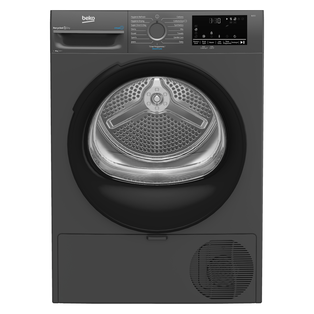 Beko BM3T3933A 9kg Heat Pump Tumble Dryer with SteamCure Technology - Beattys of Loughrea | www.beattys.ie