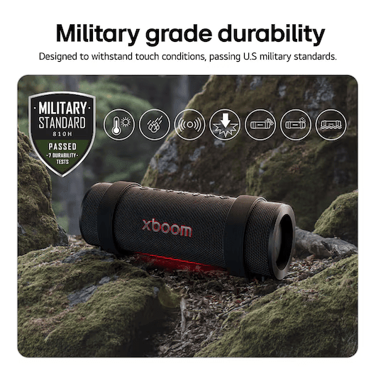 LG XBOOM Grab Portable Bluetooth Speaker - Black