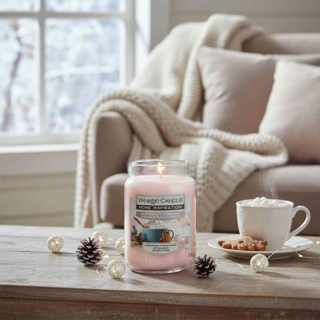 Yankee Candle Home Inspiration Large Jar Candle – Marshmallow Snowflakes - Beattys of Loughrea | www.beattys.ie