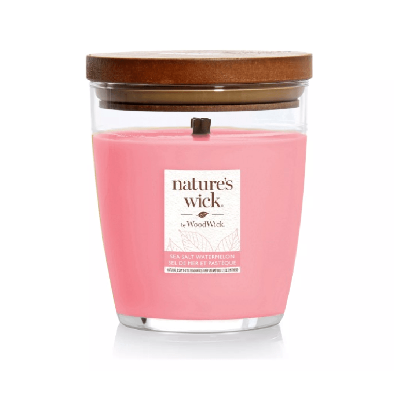 Nature’s Wick by WoodWick 284g Candle – Sea Salt Watermelon - CANDLES - Beattys of Loughrea