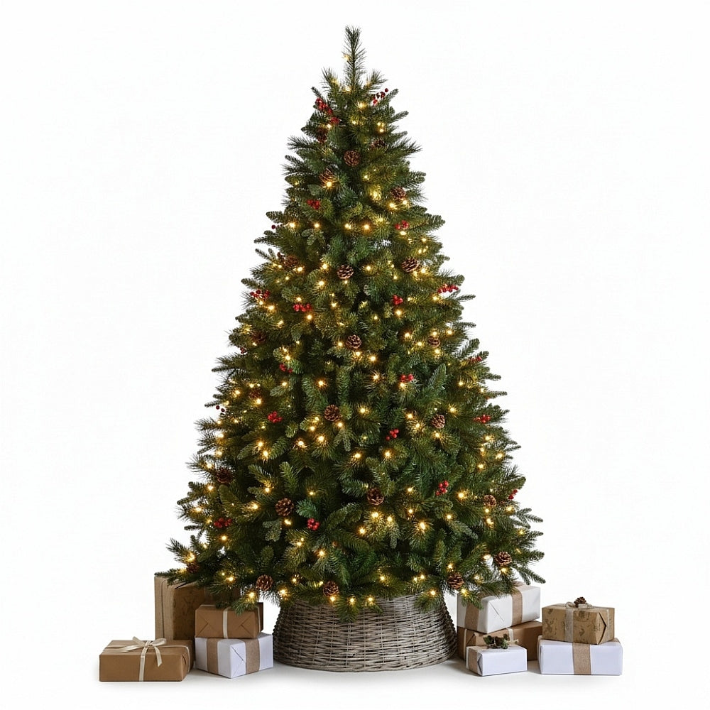 Festive Ben Nevis Pine 8ft Pre-Lit Christmas Tree