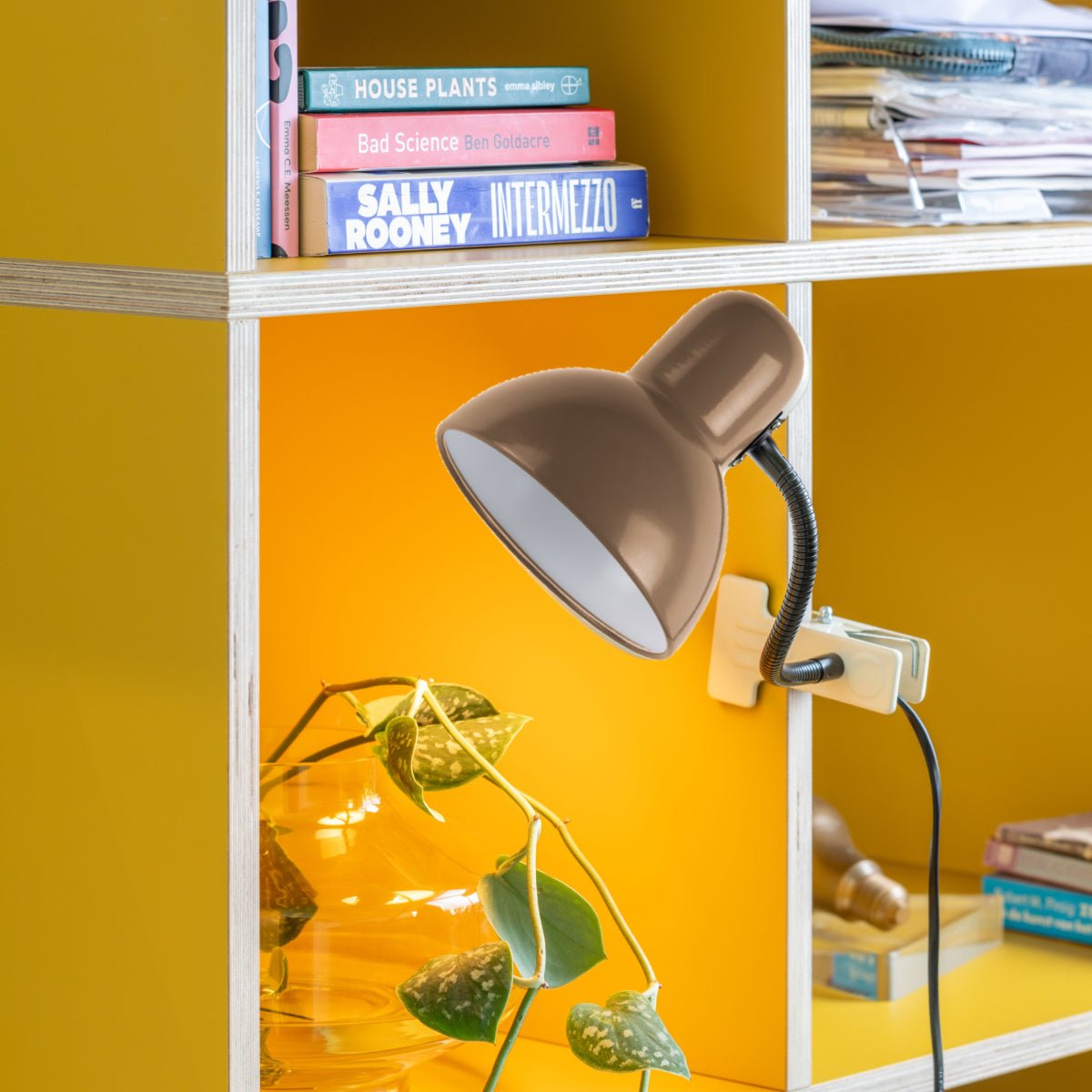 Clip On Lamp New Retro – Mocha Brown - DESK/READING LAMPS - Beattys of Loughrea