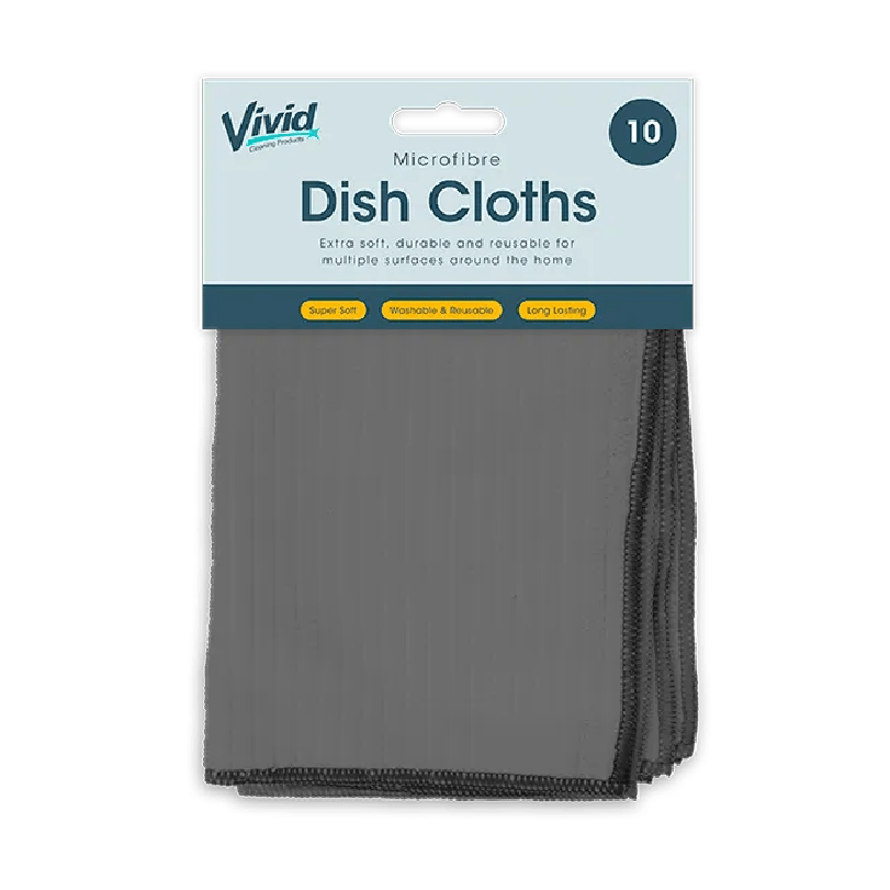 Microfibre Colour Dish Cloths 10PK - Beattys of Loughrea | www.beattys.ie