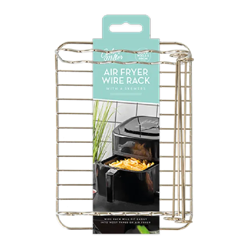 Rectangle Air Fryer Rack With 4 Skewers - Beattys of Loughrea | www.beattys.ie