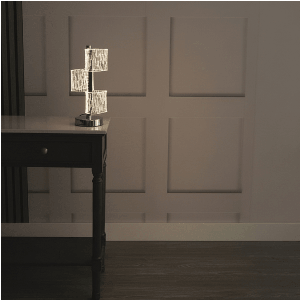 Acrylic Lamp with 3 Lights 34cm - TABLE/BEDSIDE LAMPS - Beattys of Loughrea