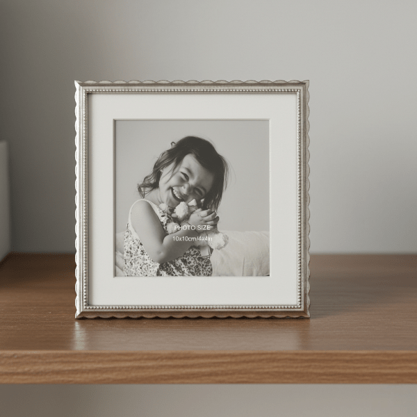 Metal Photo Frame 4x4in - PHOTO FRAMES - PLATED, GILT, STONE - Beattys of Loughrea