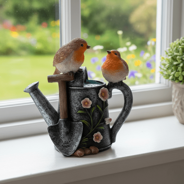 Robin Watering Can 14cm - ORNAMENTS - Beattys of Loughrea