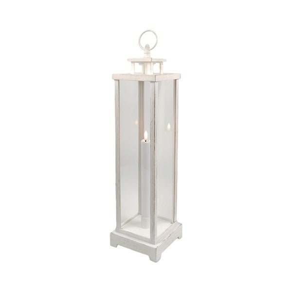 LED Lantern White 12x45cm - XMAS LANTERNS/ BOTTLES - Beattys of Loughrea