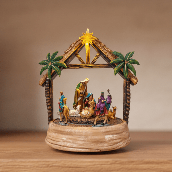 LED Animated Nativity 21.5cm - XMAS CRIBS - Beattys of Loughrea