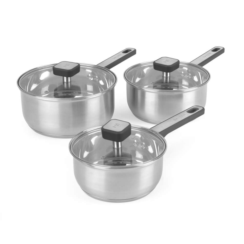 Salter Expert 3 - Piece Saucepan Set - GENERAL COOKWARE - Beattys of Loughrea