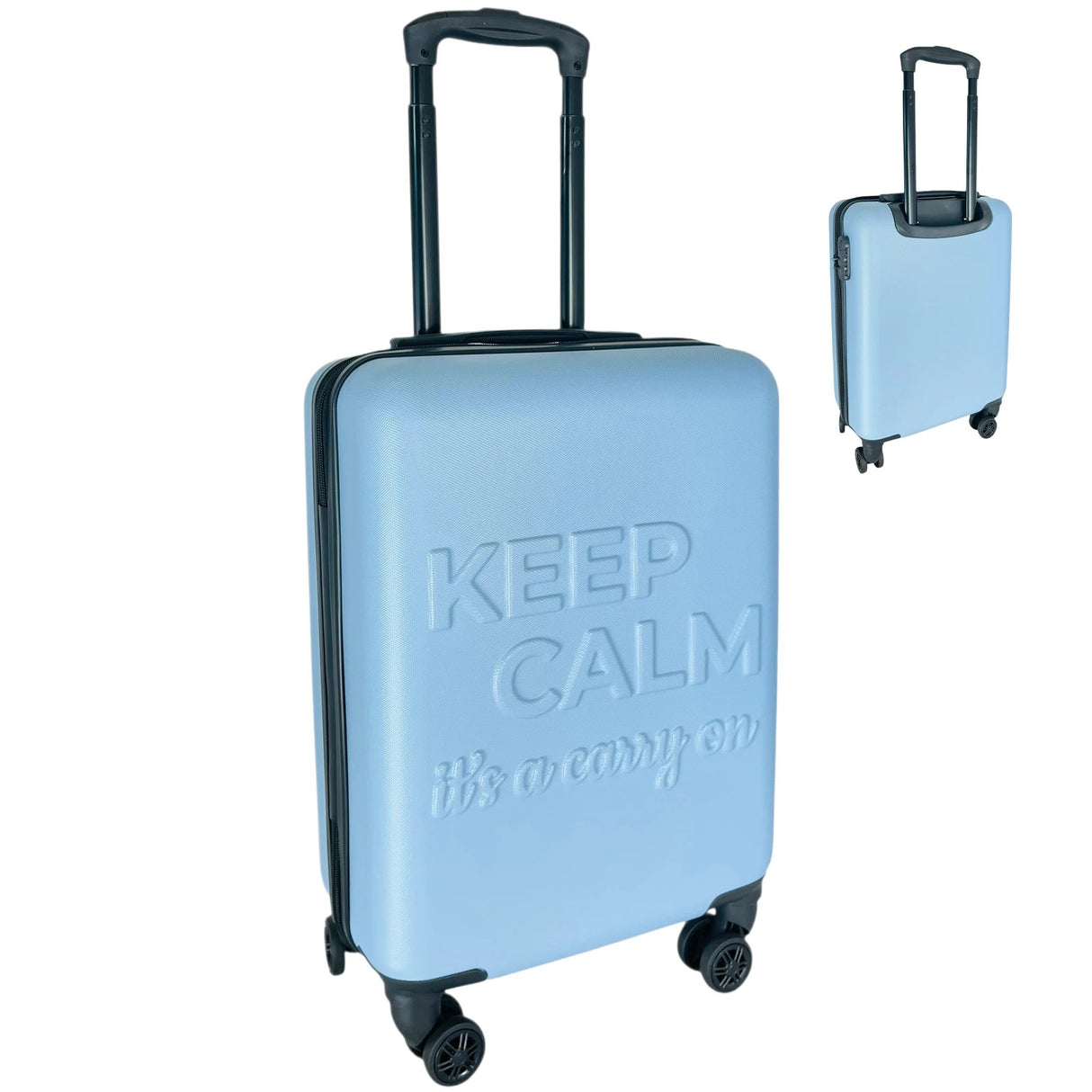Bordlite Keep Calm, It's a Carry On Cabin Case 54 x 36 x 20cm – Blue - LUGGAGE, SUITCASES, TROLLEY BAGS - Beattys of Loughrea