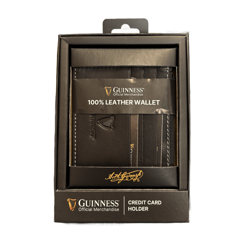 Guinness 100% Leather Credit Card Holder - HANDBAGS, MANBAGS, SHOPPING BAGS - Beattys of Loughrea