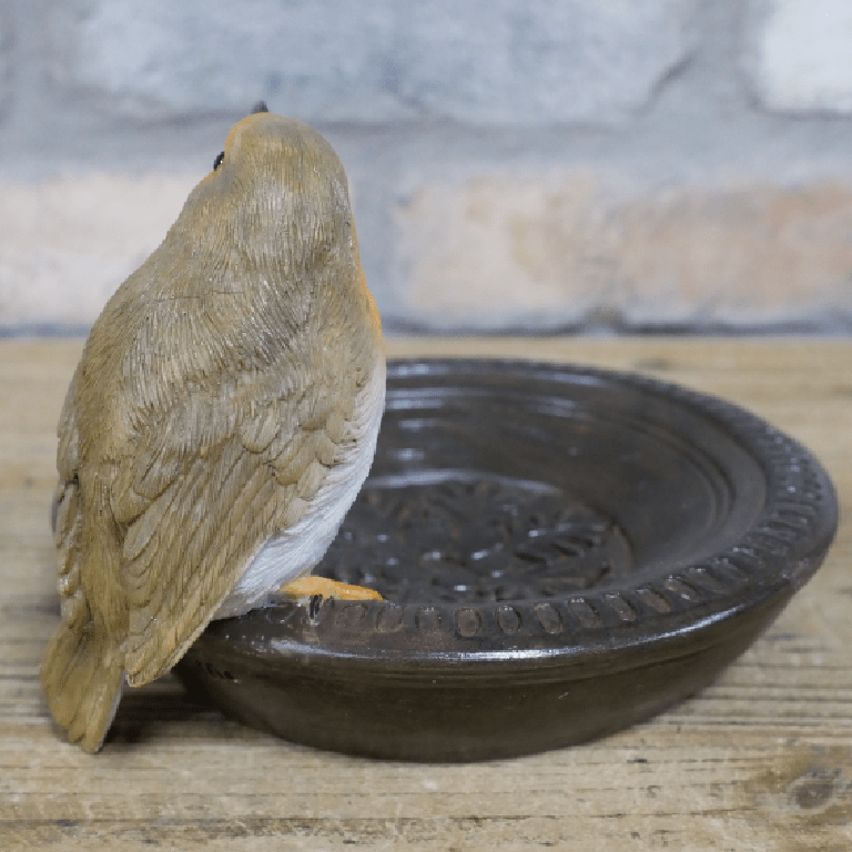 Resin Robin Birdfeeder - ORNAMENTS - Beattys of Loughrea