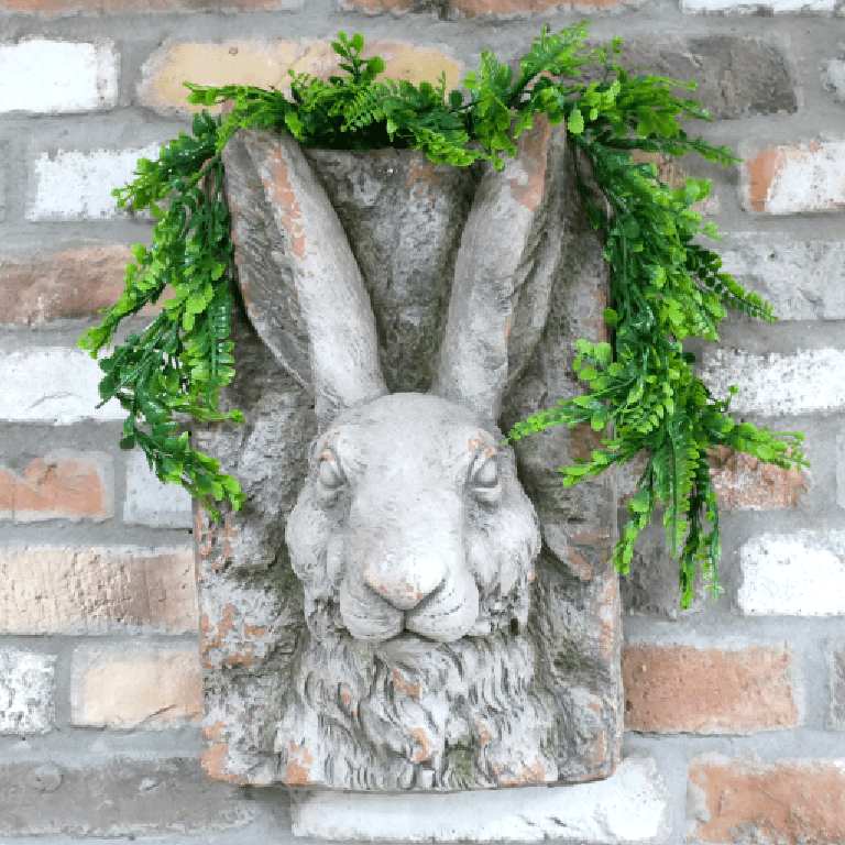 Rabbit Head Wall Planter 46cm - ORNAMENTS - Beattys of Loughrea