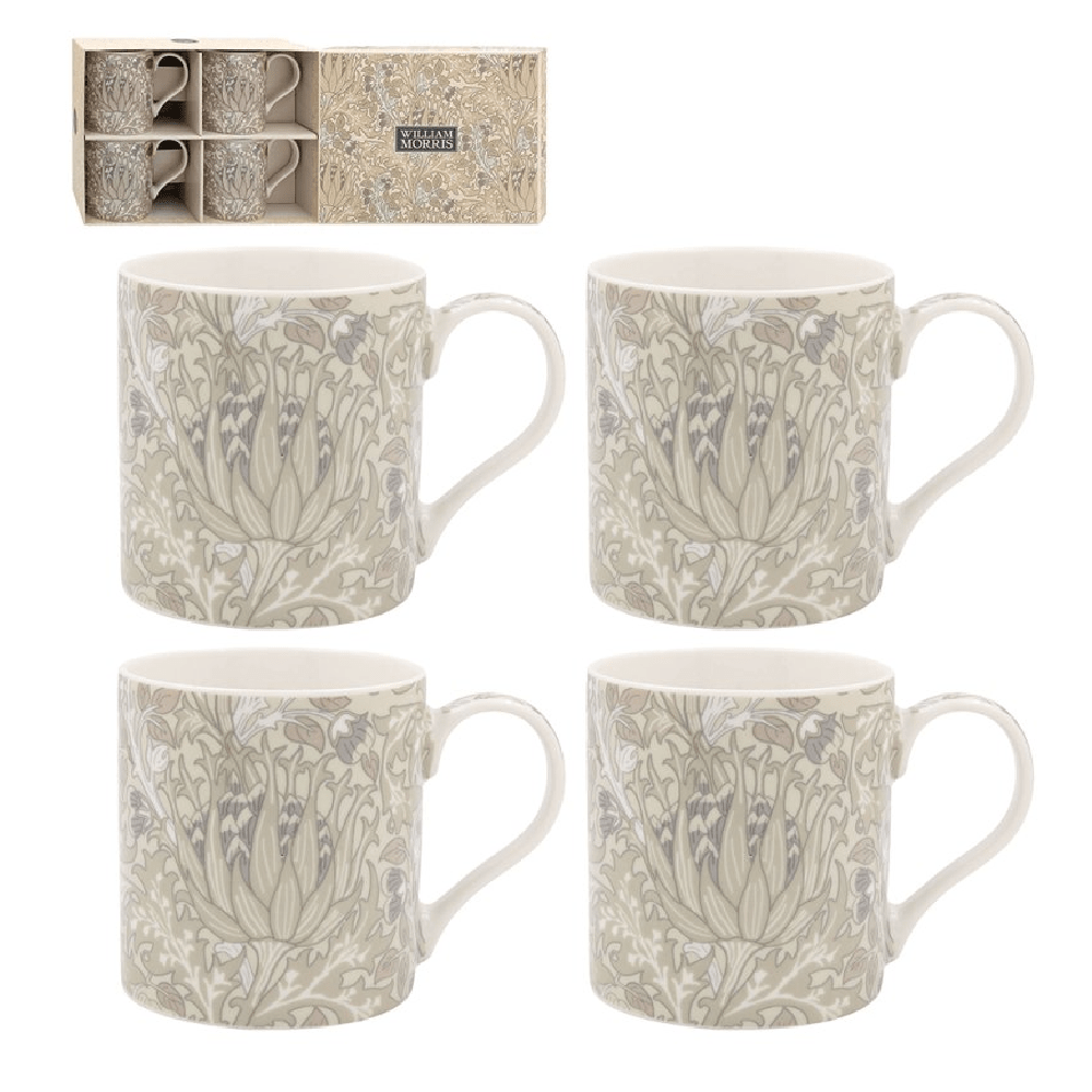 William Morris Artichoke Mugs – Set of 4 - MUG SETS - Beattys of Loughrea
