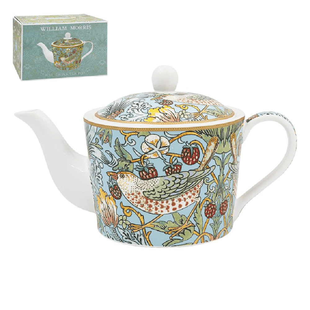 William Morris Strawberry Thief Teapot – 600ml - TEA/COFFEE MAKER/BODUM/MILLS - Beattys of Loughrea