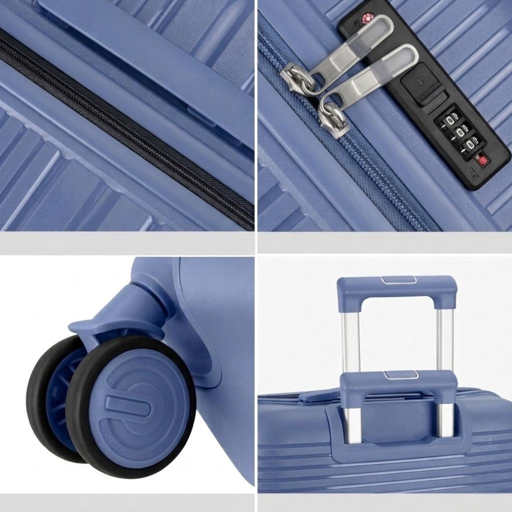 Bordlite Hardshell Suitcase with Laptop Compartment 55 x 37 x 24cm – Blue - LUGGAGE, SUITCASES, TROLLEY BAGS - Beattys of Loughrea