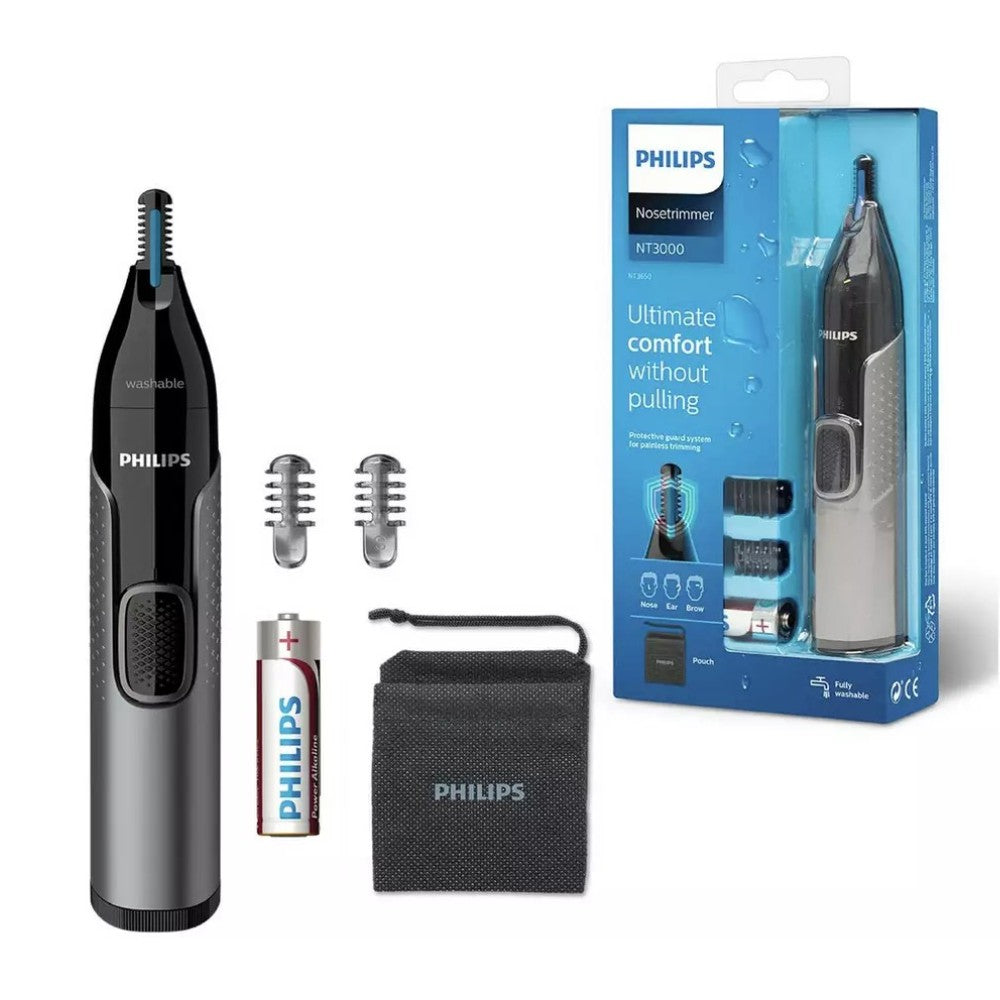 LDE PHILIPS BATTERY OPERATED NOSE EAR & EYEBROW TRIMMER NT3650/16