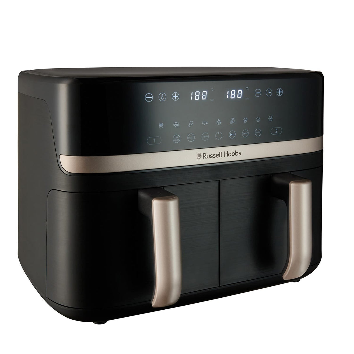 Russell Hobbs Satisfry 9L Dual Basket Air Fryer – Black | 27680 - AIR FRYER / DEEP FAT FRYERS - Beattys of Loughrea