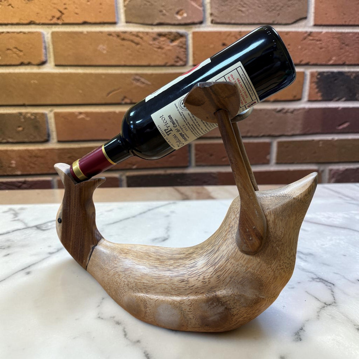 Natural Drunk Duck Wine Bottle Holder - ORNAMENTS - Beattys of Loughrea