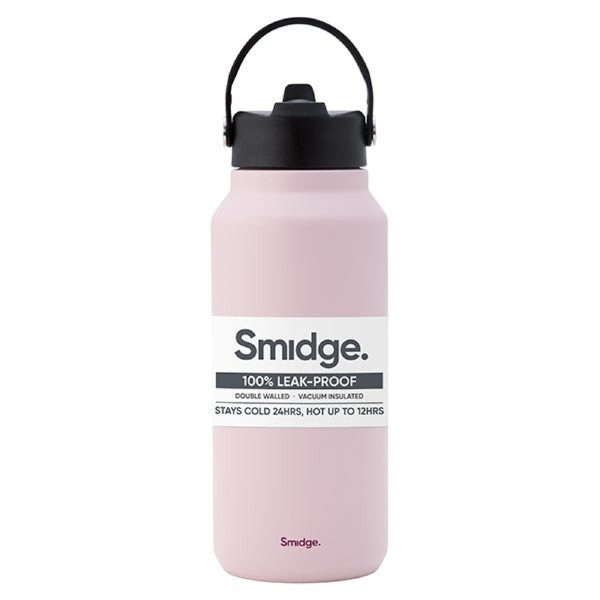Smidge 900ml Flip Straw Insulated Bottle, Summer Blush