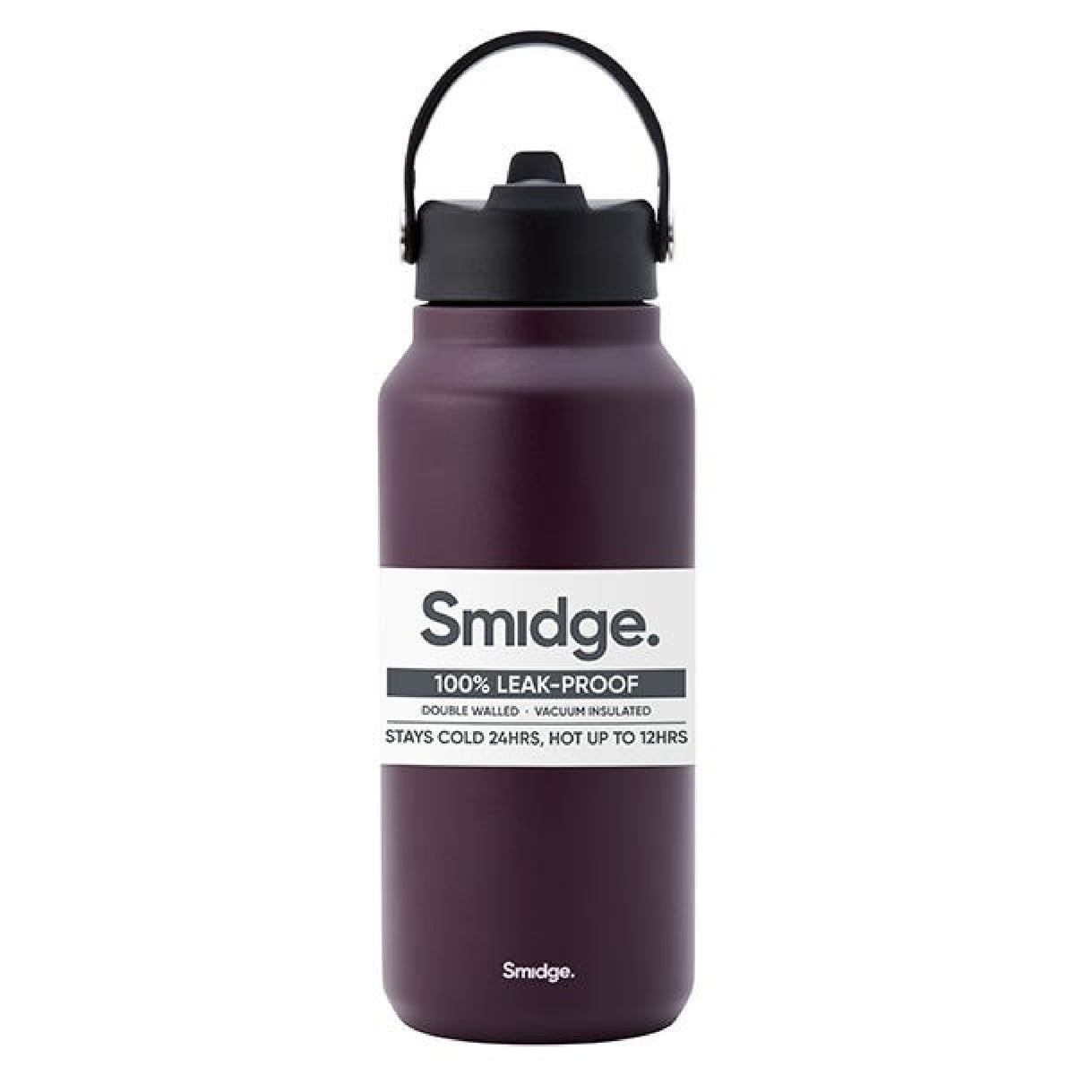 Smidge 900ml Flip Straw Insulated Bottle, Autumn Berry