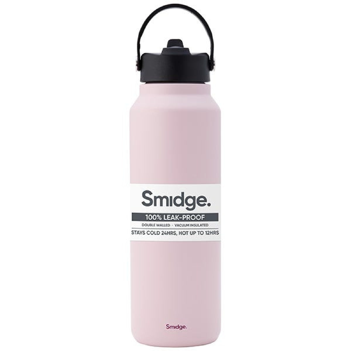Smidge 1.2L Flip Straw Insulated Bottle, Summer Blush