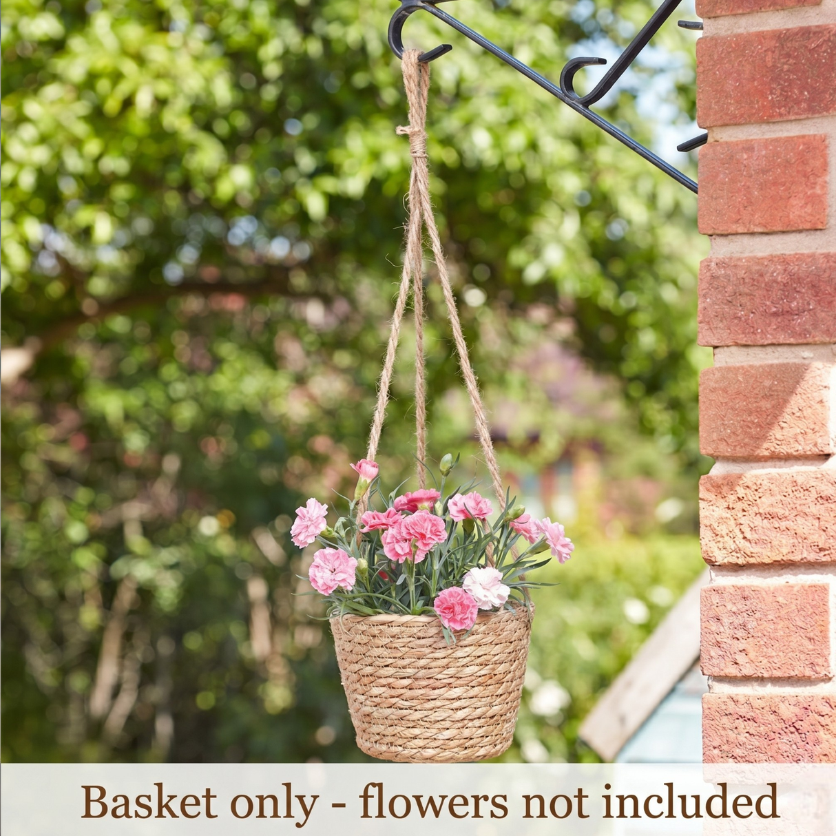 6" The Weaver Basket - GARDEN ORNAMENTS INCL SOLAR - Beattys of Loughrea