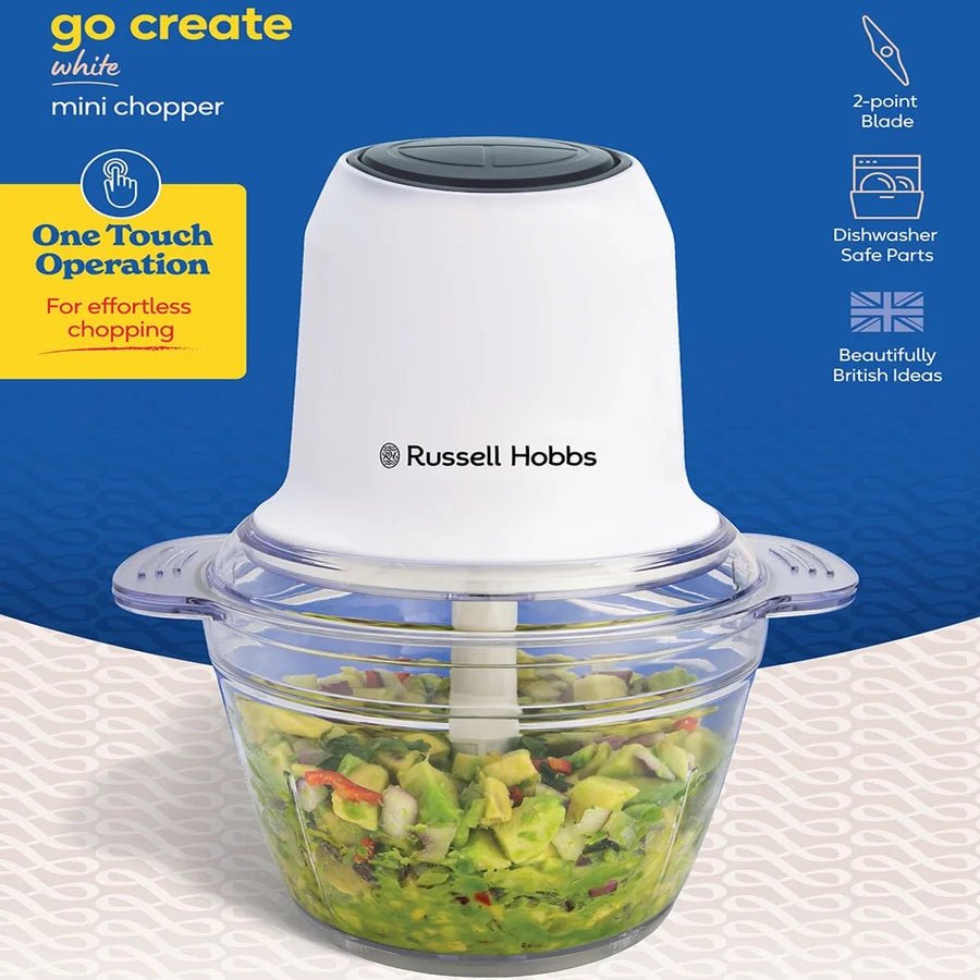 Russell Hobbs Go Create Electric Mini Chopper - HAND BLENDERS CHOPPERS - Beattys of Loughrea