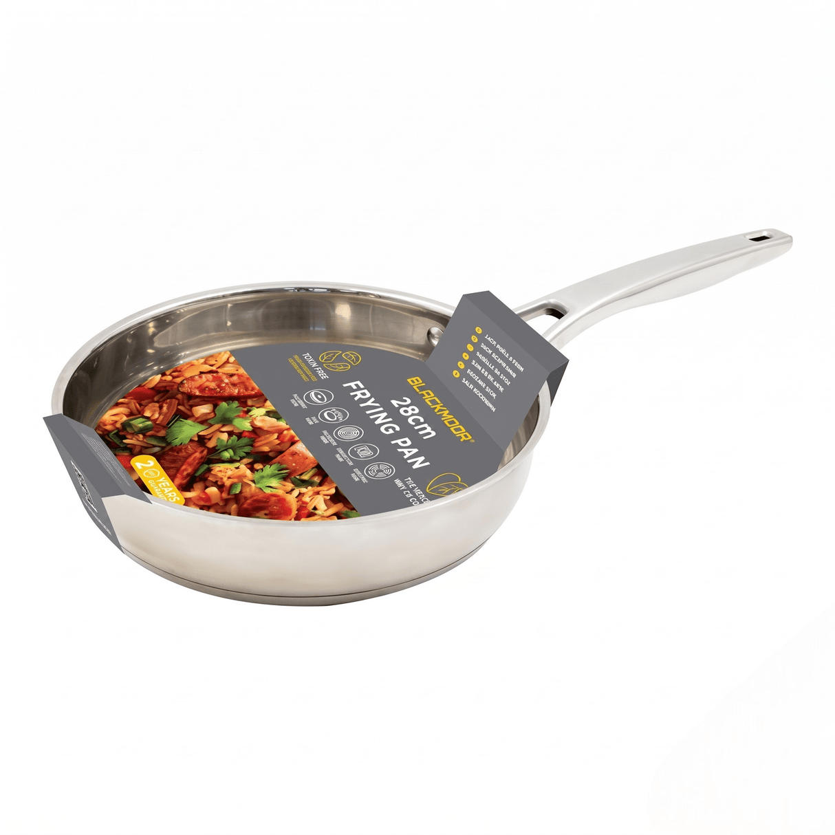 Blackmoor Pro Stainless Steel Frypan – 28cm - COOKWARE - S/STEEL - Beattys of Loughrea