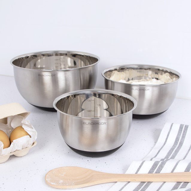 Blackmoor Stainless Steel Anti - Skid Mixing Bowls - GENERAL LOOSE WARE - Beattys of Loughrea