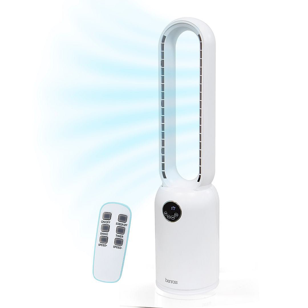 Benross Bladeless Tower Fan with Remote Control - FANS - Beattys of Loughrea