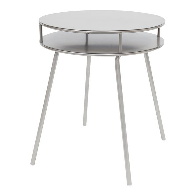 2 Tier Round Metal Side Table – Satin Finish - OCCASIONAL FURNITURE - Beattys of Loughrea