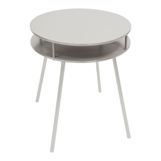 2 Tier Round Metal Side Table – Satin Finish - OCCASIONAL FURNITURE - Beattys of Loughrea