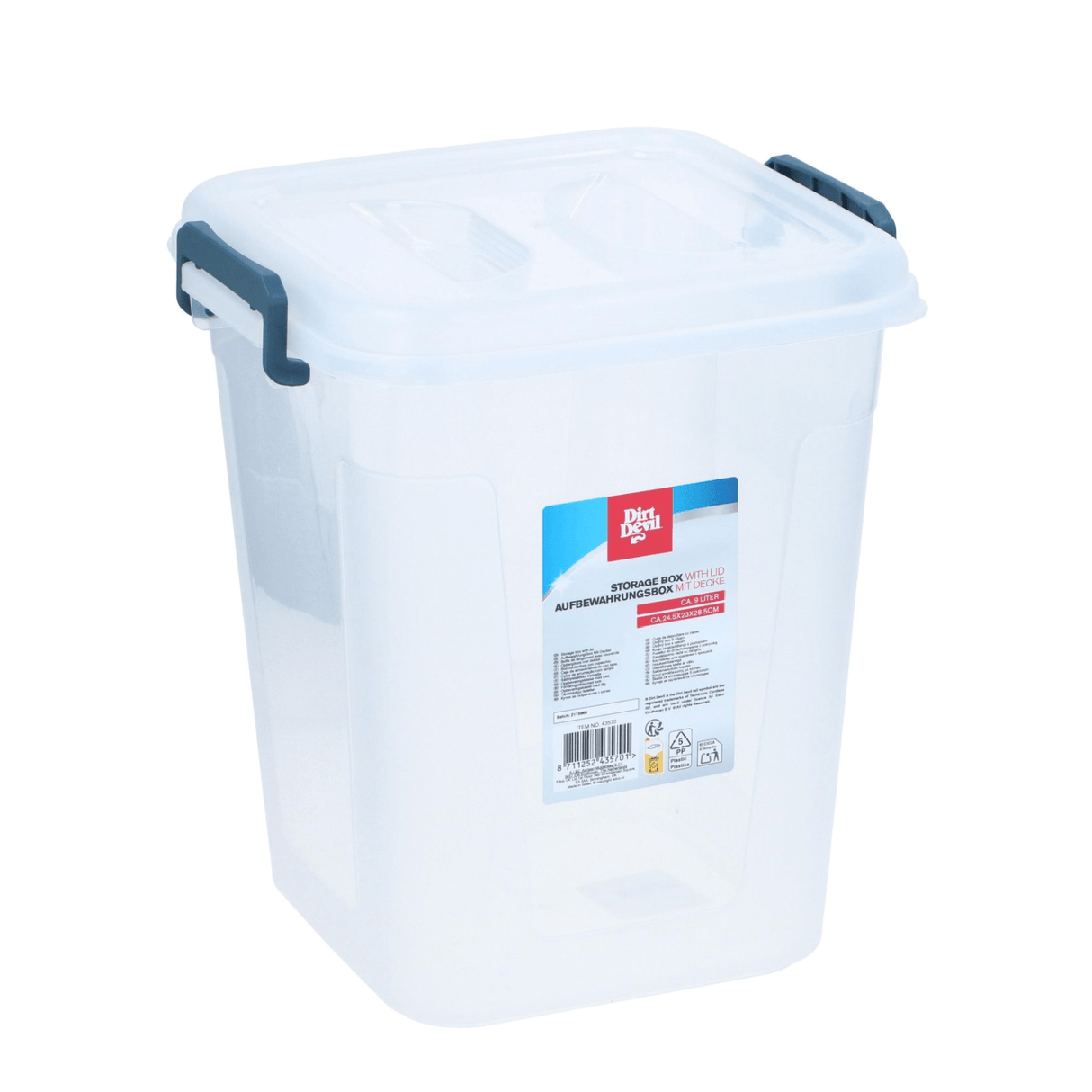 DIRT DEVIL Storage Box With Cover 24.5 x 23 x 28.5cm - PLASTICS - STORAGE LUNCH BOX BEAKER - Beattys of Loughrea