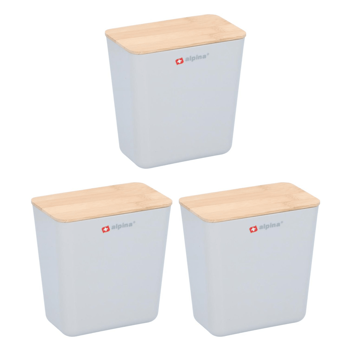 ALPINA Storage Box Set 1L 13.5 x 13 x 8cm Pack Of 3 - PLASTICS - STORAGE LUNCH BOX BEAKER - Beattys of Loughrea