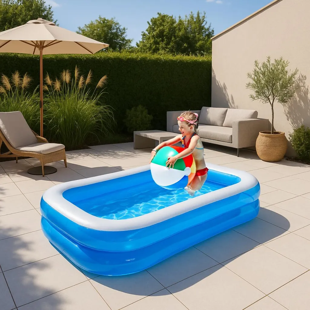 Eddy Toys Inflatable Family Pool 207 x 132 x 46cm