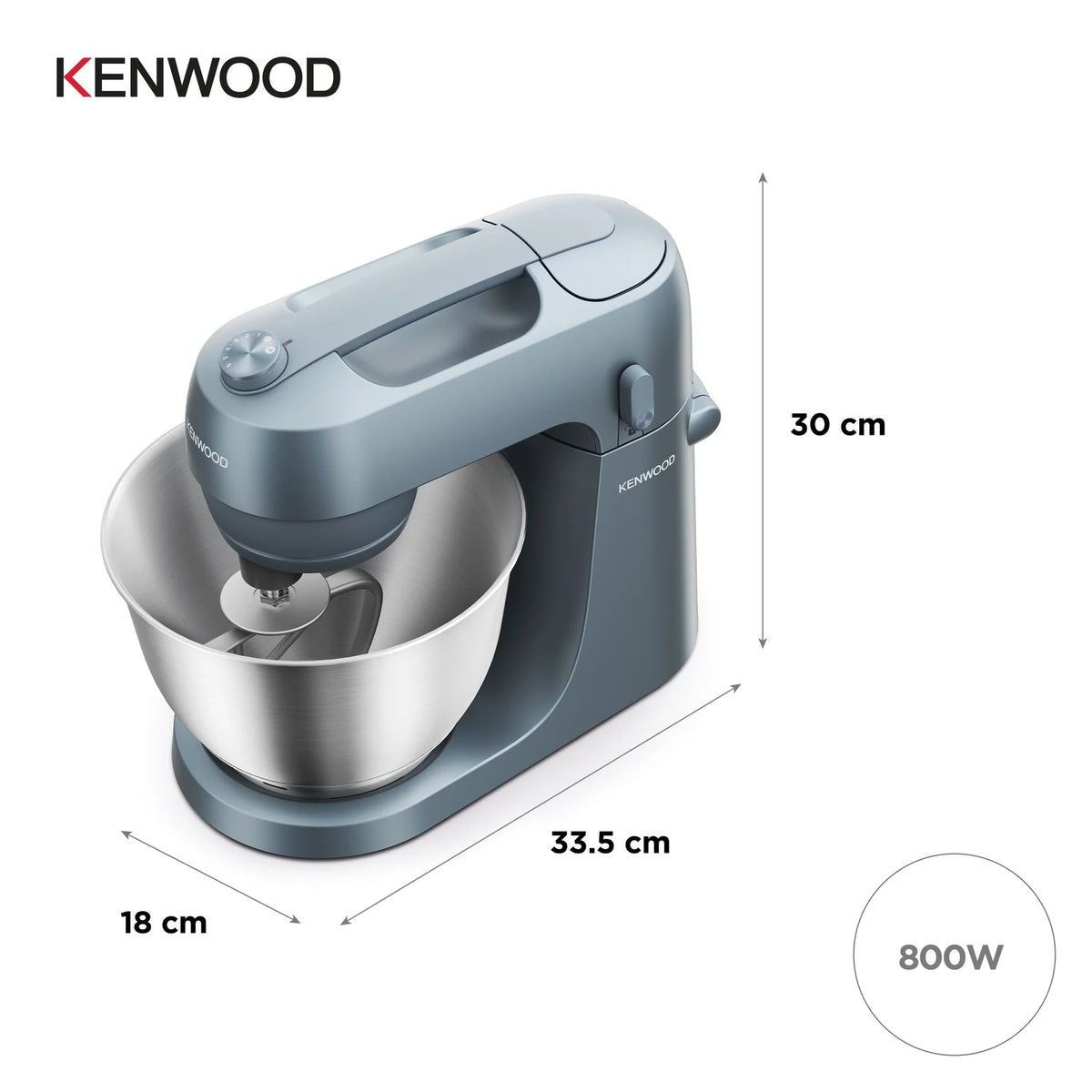 Kenwood Go Stand Mixer, 4L, Storm Blue