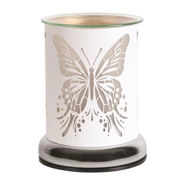 Electric Touch Wax Melter – White Silhouette Butterfly – 17cm - POT POURRI/AROMATHERAPY/OILS/DIFFUSER - Beattys of Loughrea