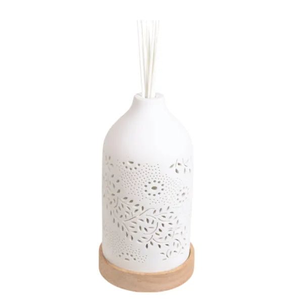 LED Ceramic Reed Diffuser Leaf – 19cm - POT POURRI/AROMATHERAPY/OILS/DIFFUSER - Beattys of Loughrea